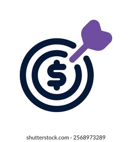 goal icon. vector dual tone icon for your website, mobile, presentation, and logo design.
