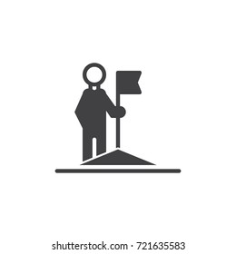 Goal icon vector, filled flat sign, solid pictogram isolated on white. Achievement symbol, logo illustration.