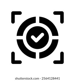 Goal icon. vector glyph icon for your website, mobile, presentation, and logo design.