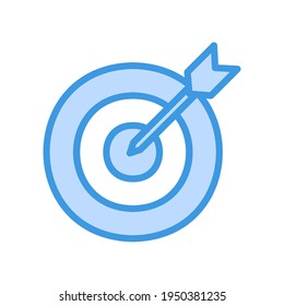 Icono de objetivo en azul sobre marketing y crecimiento para cualquier proyecto, uso para presentación de aplicación móvil de sitio web