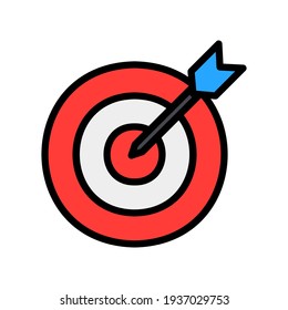 Goal icon vector illustration in filled line style about marketing and growth for any projects, use for website mobile app presentation