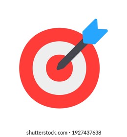 Goal icon vector illustration in flat style about marketing and growth for any projects, use for website mobile app presentation
