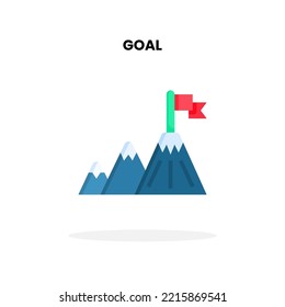 Goal icon. Vector illustration on white background.