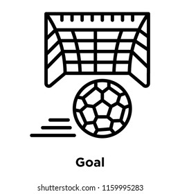 Goal icon vector isolated on white background, Goal transparent sign , line or linear sign, element design in outline style