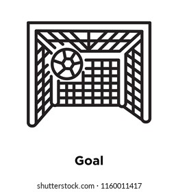 Goal icon vector isolated on white background, Goal transparent sign , sign and symbols in thin linear outline style