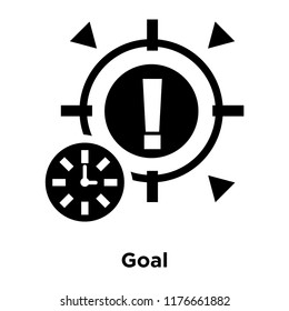 Goal icon vector isolated on white background, logo concept of Goal sign on transparent background, filled black symbol