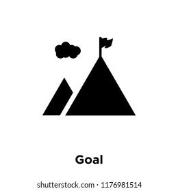 Goal icon vector isolated on white background, logo concept of Goal sign on transparent background, filled black symbol