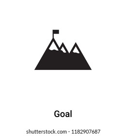Goal icon vector isolated on white background, logo concept of Goal sign on transparent background, filled black symbol