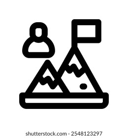 goal icon. vector line icon for your website, mobile, presentationation, and logo design.