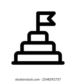 ícone de meta. ícone de linha de vetor para seu design de site, celular, apresentação e logotipo.