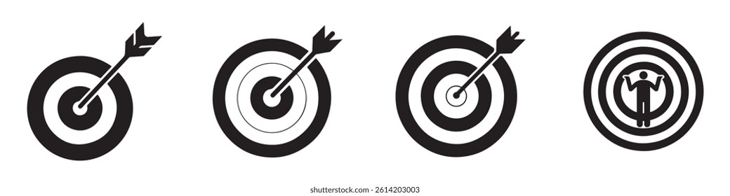 Goal icon vector. Target sign and symbol. Web. Vector illustration eps 10