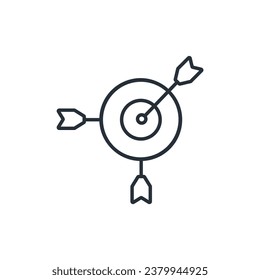 goal icon. vector.Editable stroke.linear style sign for use web design,logo.Symbol illustration.