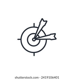 goal icon. vector.Editable stroke.linear style sign for use web design,logo.Symbol illustration.