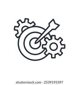 icono de objetivo. Vector. Trazo editable. signo de estilo lineal para uso Diseño web, logotipo. Ilustración de símbolo.