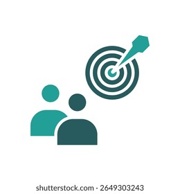 Zielsymbol. vector.Editable stroke.linear style Zeichen zur Verwendung Web-Design, logo.Symbol-Illustration.
