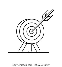 Goal icon with white background vector stock illustration
