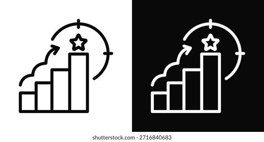 Icono de objetivo blanco y negro estilo de fondo