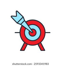 goal icons isolated on White Background. Flat style design
