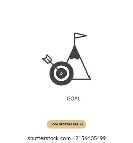 goal icons  symbol vector elements for infographic web