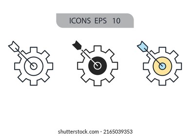 goal icons  symbol vector elements for infographic web