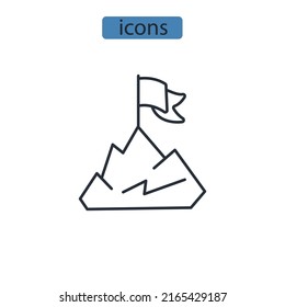 goal icons  symbol vector elements for infographic web