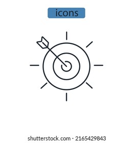 goal icons  symbol vector elements for infographic web