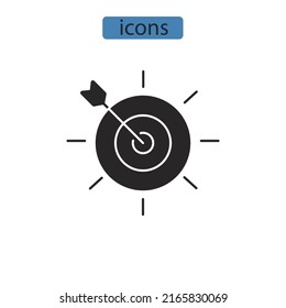 Symbol für Zielsymbole, Vektorelemente für Infografiken