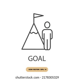 goal icons  symbol vector elements for infographic web
