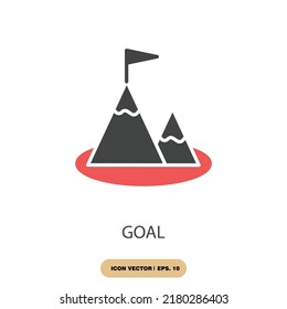 goal icons  symbol vector elements for infographic web