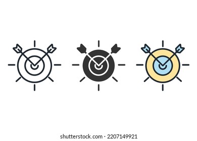 goal icons  symbol vector elements for infographic web