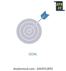 goal icons  symbol vector elements for infographic web