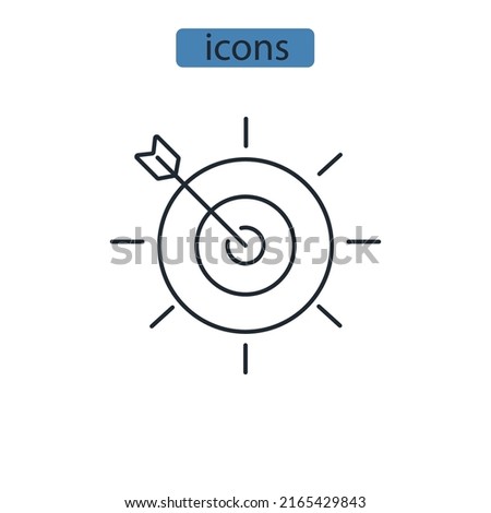goal icons  symbol vector elements for infographic web