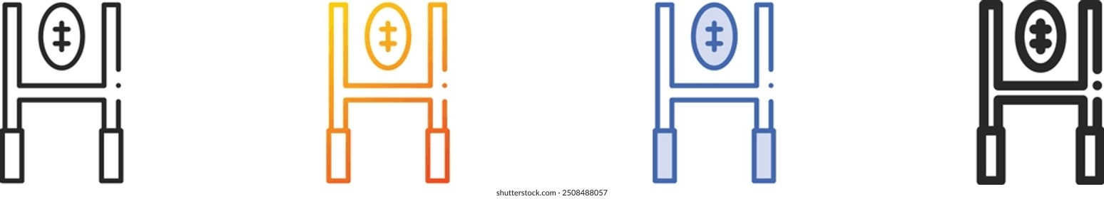 goal icon.Thin Linear, Gradient, Blue Stroke and bold Style Design Isolated On White Background