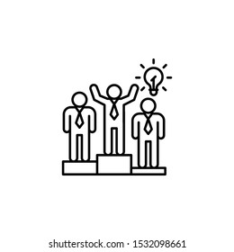 Goal idea icon. Simple line, outline vector of team work idea icons for ui and ux, website or mobile application