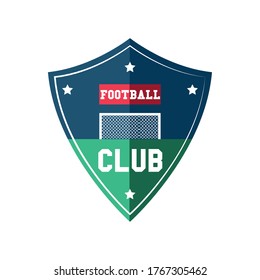goal inside shield detailed style icon design, Soccer football club cup league challenge and sport theme Vector illustration