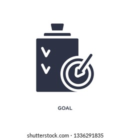 goal isolated icon. Simple element illustration from strategy concept. goal editable logo symbol design on white background. Can be use for web and mobile.