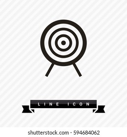 goal isolated minimal icon. aim line vector icon for websites and mobile minimalistic flat design.