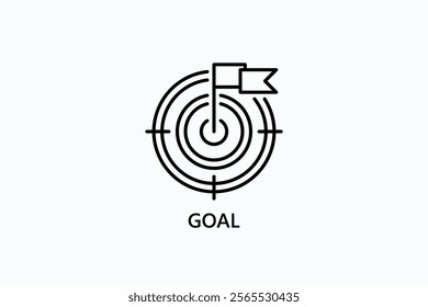 Goal Isolated Vector, Icon Or Logo Sign Symbol Illustration