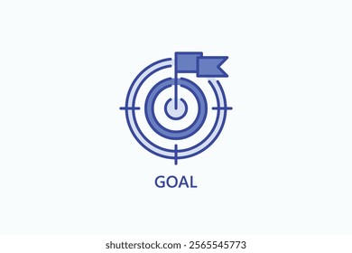 Goal isolated vector, icon or logo sign symbol illustration