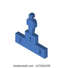 Goal isometric left top view 3D icon