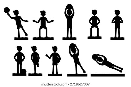 Ilustración vectorial de acción del portero