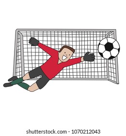 Goal Keeper Portugal Isolated vector of a footballer in white background. Soccer ball isolated. Black uniform