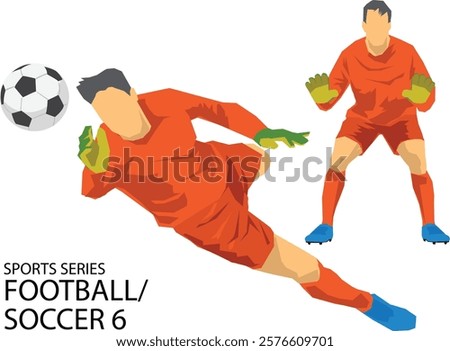goal keeper try to catch a ball
