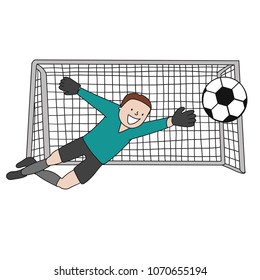 Goal Keeper wiht the uniform of Spain soccer team isolated vector of a footballer with soccer ball in white background. 