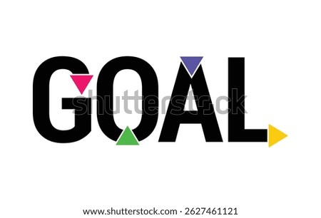 GOAL Lettering Stylish Text Design for Branding