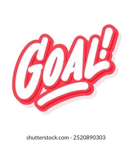 Goal. Lettering typography sticker word.