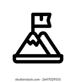 goal line icon. Clean and minimalist vector icon for websites, mobile apps, presentations, and logos. Fully scalable and customizable for any project.