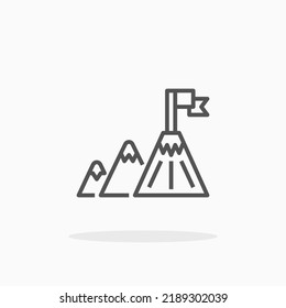 Goal line icon. Editable stroke and pixel perfect. Can be used for digital product, presentation, print design and more.