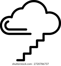 Vector de ilustración de icono de línea de meta