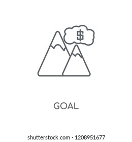 Goal linear icon. Goal concept stroke symbol design. Thin graphic elements vector illustration, outline pattern on a white background, eps 10.